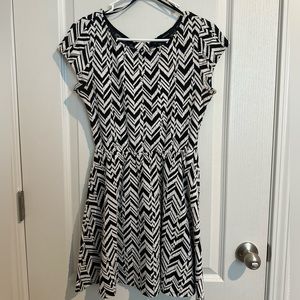 Black and White Chevron Dress